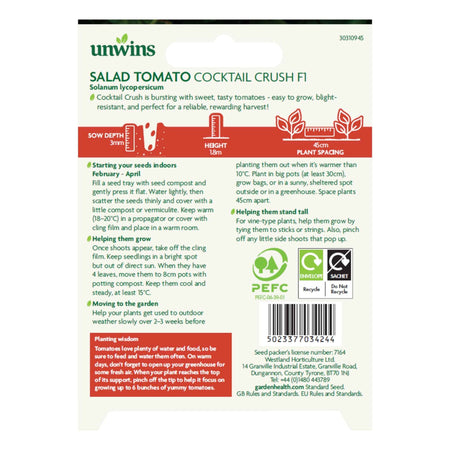 Salad Tomato Seeds - Unwins Easy Wins