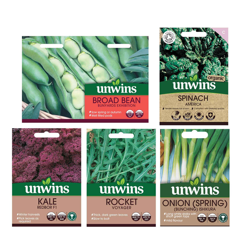 Unwins Autumn Vegetable Seed Collection – 5 Varieties