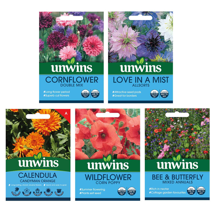 Unwins Pollinator Flower Seed Collection – 5 Varieties