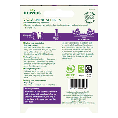 Viola Seeds - Unwins Easy Wins