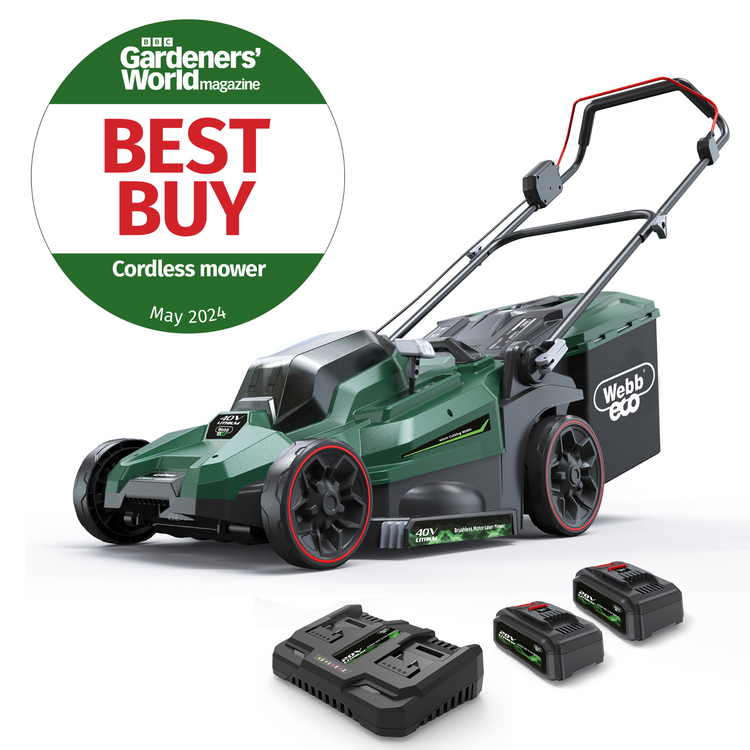 Webb Eco 40V 43cm Cordless Rotary Mower with 2 x 4AH Battery & Charger