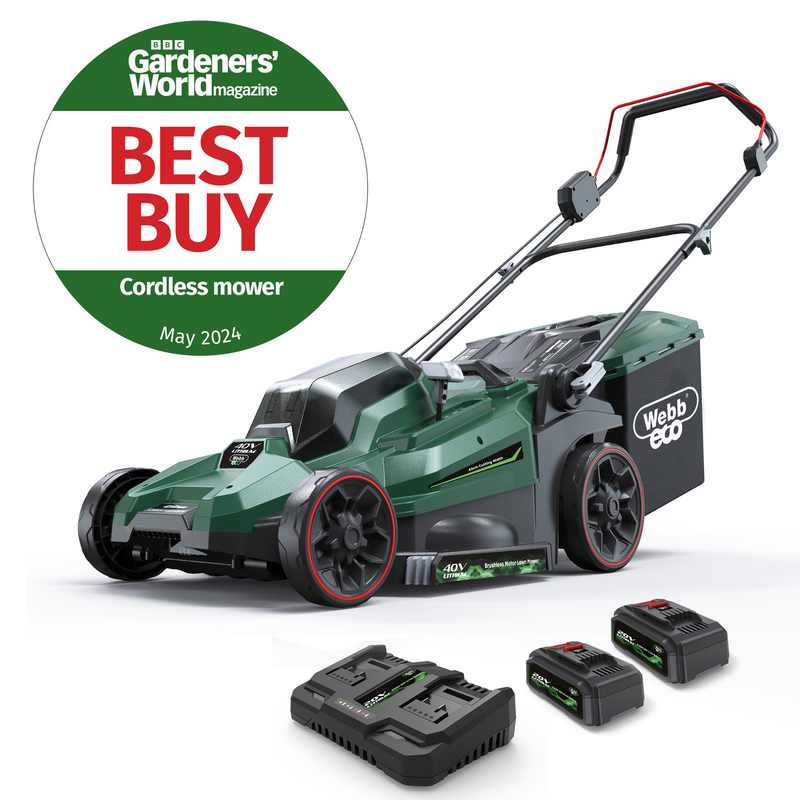Webb Eco 40V 43cm Cordless Rotary Mower with 2 x 4AH Battery & Charger