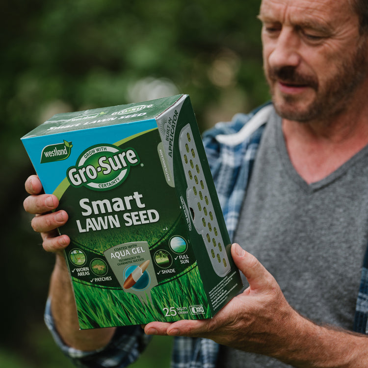 garden and grass seed packaging Gro-Sure Smart Lawn Seed