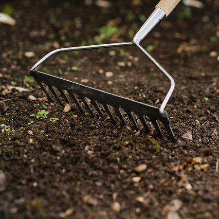 Kent & Stowe Stainless Steel Long Handled Soil Rake