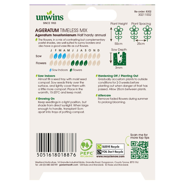 Ageratum Seeds 'Timeless Mix'