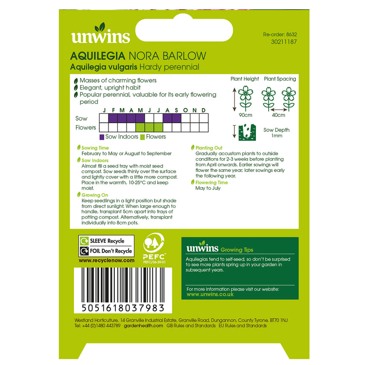 Aquilegia Seeds 'Noral Barlow'