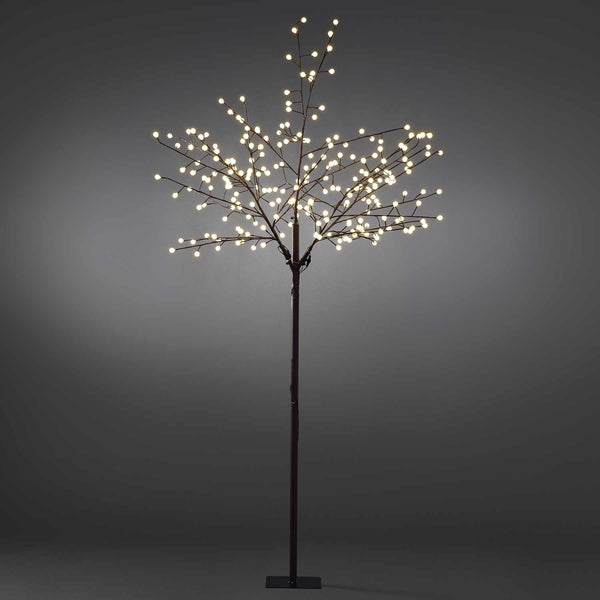 240 LED Warm White Brown Cherry Tree Light - 250cm