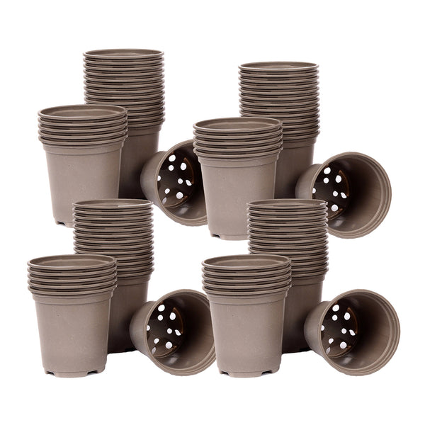 Taupe 9cm Pots - 100 Pack