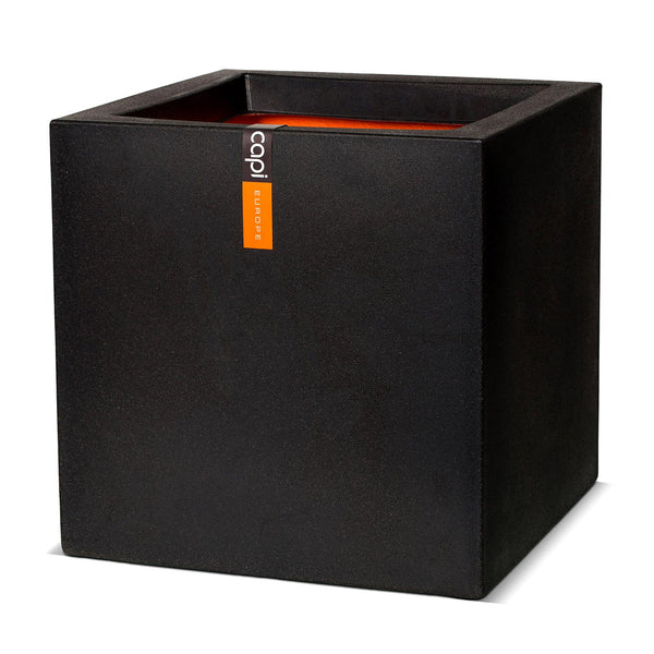 Urban Smooth Black Square Planter