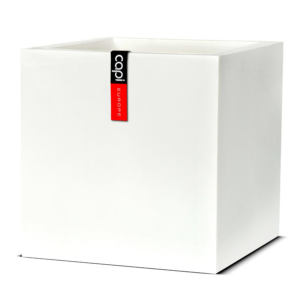 Lux White Square Planter