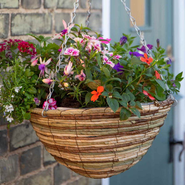 Mountain Leaves Hanging Basket 14in