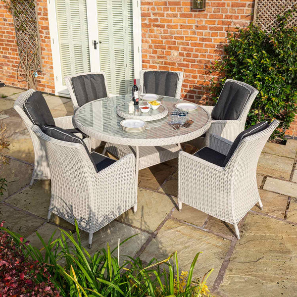 Prestbury 6 Seater Dining Set Putty Grey