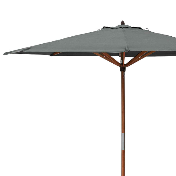 Willington Grey 2.7m Wooden Parasol + 15Kg Base