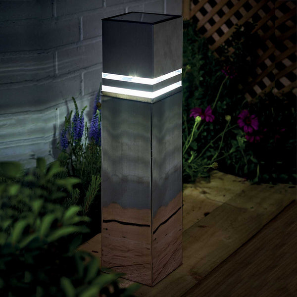 Cole & Bright Nassington Stainless Steel Solar Post Light