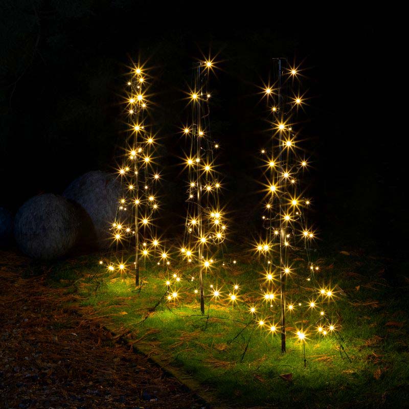 Set of 3 Starry Night Pathfinder Trees 1m Buy Christmas Decorations Online Marshalls Garden