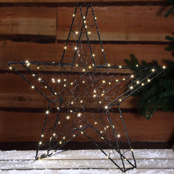 Large LED 3D Black Star Light - 60cm