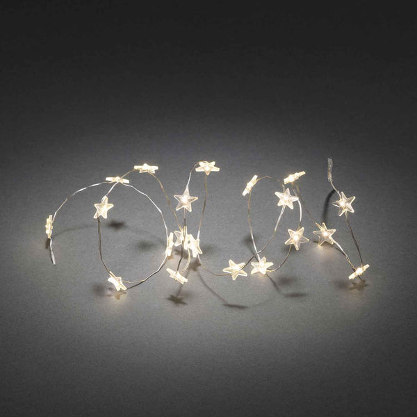 20 Warm White Christmas Twinkling Stars