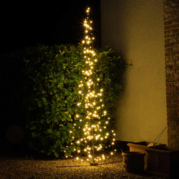 160 Warm White Starry Nights Floor Standing Tree Light - 1.5m