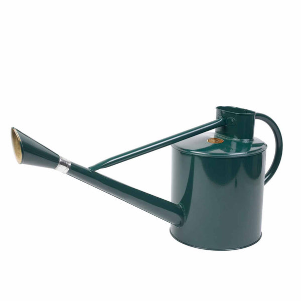 Kent & Stowe Long Reach Metal Watering Can 9L Forest Green