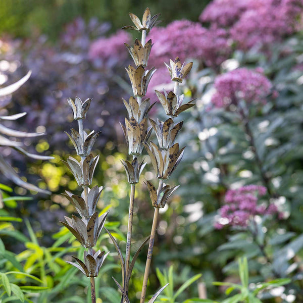 Triple Flower Stem Verdigris Finish