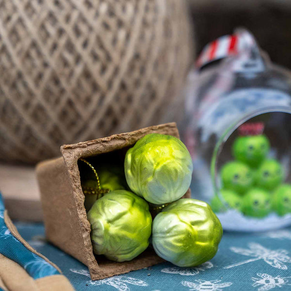 Brussels Sprout Bauble - Set of 6