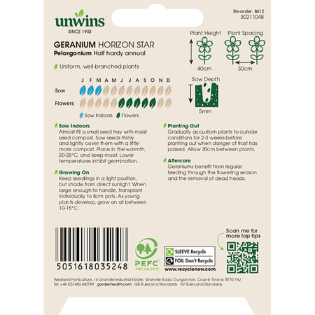 Geranium Seeds 'Horizon Star'