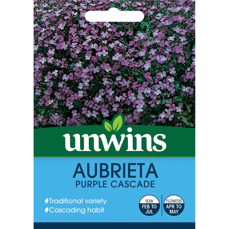 aubrieta cascade purple flower seeds Aubrieta Seeds 'Purple Cascade'