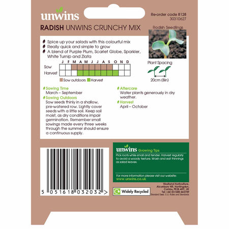 Radish Seeds 'Unwins Crunchy Mix'