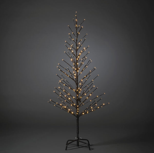 Firefly Twig Decoration Black 240 Amber LED 150cm