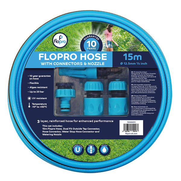 Flopro 15m Hose with connectors pack