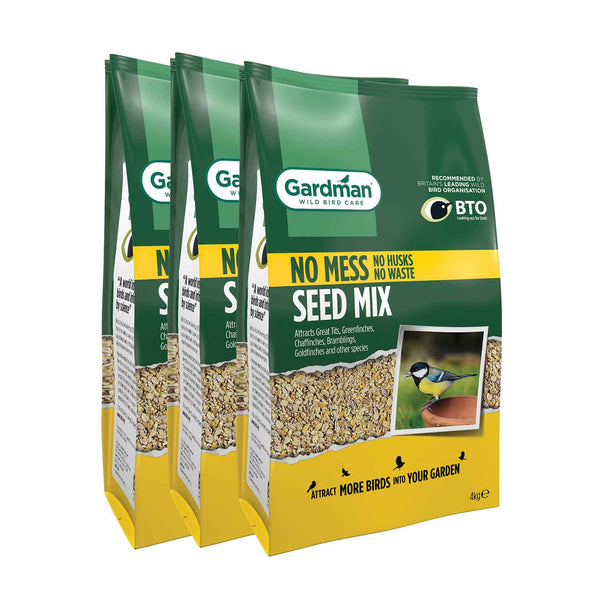 Gardman No Mess Seed Mix - 3 x 4kg