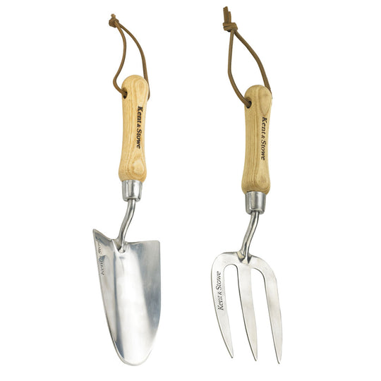 Kent & Stowe Stainless Steel Hand Trowel and Fork Set | Buy Gardening ...