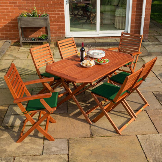 Plumley 7piece Garden Furniture Table and Chairs Set Buy Garden
