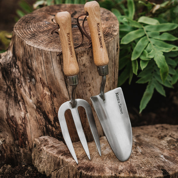 Kent & Stowe Stainless Steel Hand Trowel and Fork Set