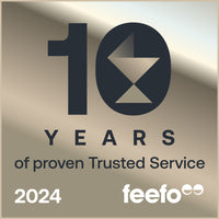 Feefo 10 Years of proven Trusted Service Award 2024